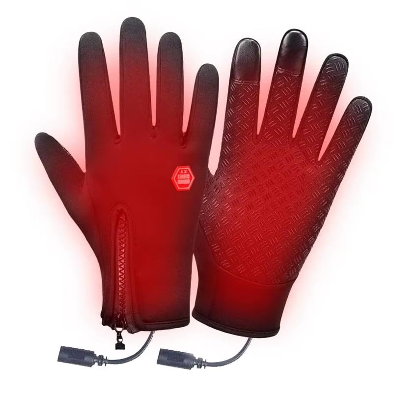 USB Heating Gloves Hand Warmers Gloves Rechargeable Gloves Touchscreen Heated Mittens Windproof Portable Heated Gloves
